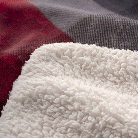 Imetec Deluxe Throw Tartan/White Sherpa l 16739