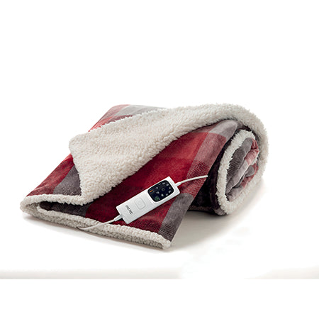 Imetec Deluxe Throw Tartan/White Sherpa l 16739