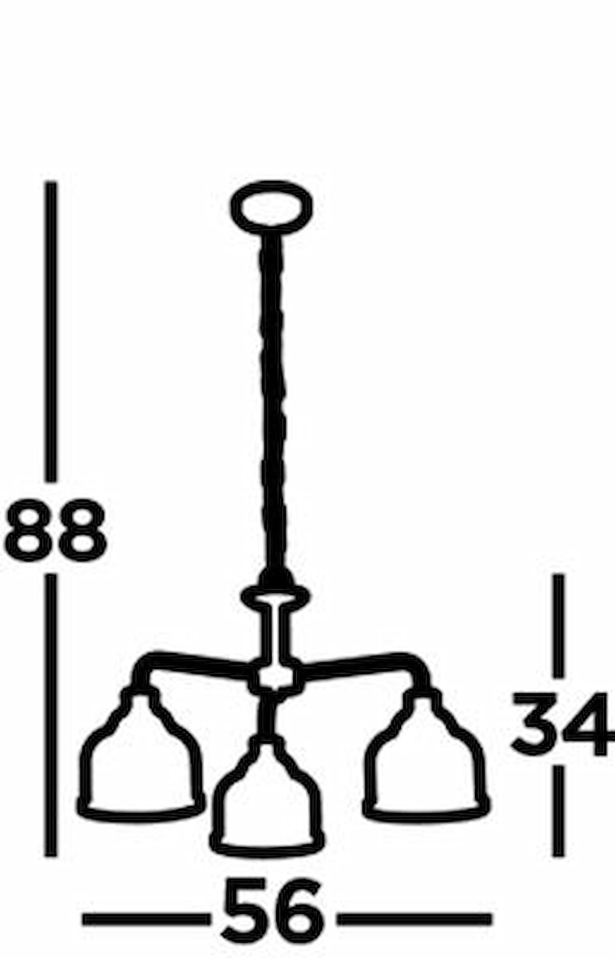 BISTRO II 3LT PENDANT-ANTIQUE BRASS & HOLOPHANE STYLE GLASS-1683-3AB