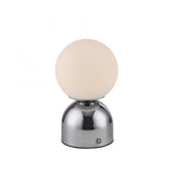 SCHÖNER WOHNEN Collection LED Rechargeable Table Lamp RUDI, chrome , USB charging cable-19218-17 thumbnail 1