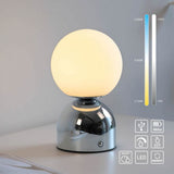 SCHÖNER WOHNEN Collection LED Rechargeable Table Lamp RUDI, chrome , USB charging cable-19218-17 thumbnail 7