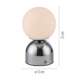 SCHÖNER WOHNEN Collection LED Rechargeable Table Lamp RUDI, chrome , USB charging cable-19218-17 thumbnail 4