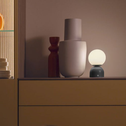 SCHÖNER WOHNEN Collection LED Rechargeable Table Lamp RUDI, black , USB charging cable-19218-18