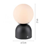 SCHÖNER WOHNEN Collection LED Rechargeable Table Lamp RUDI, black , USB charging cable-19218-18 thumbnail 4
