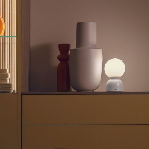 SCHÖNER WOHNEN Collection LED Rechargeable Table Lamp RUDI, SAND, USB charging cable-19218-39
