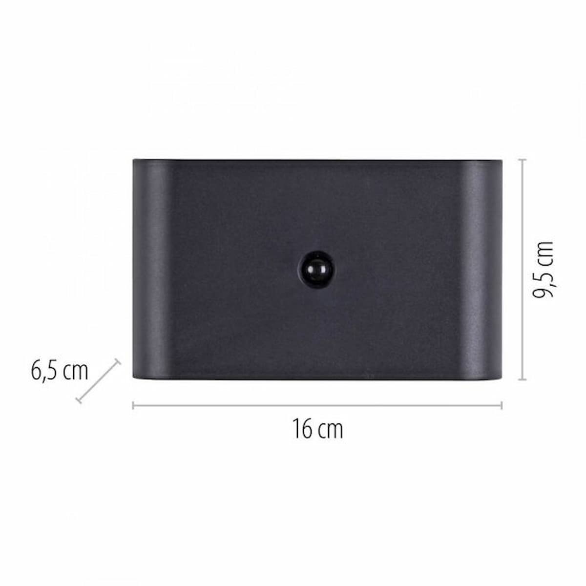 LED rechargeable wall light AKKU-ZIDDY, black, IP44, rechargeable, motion detector-19475-18