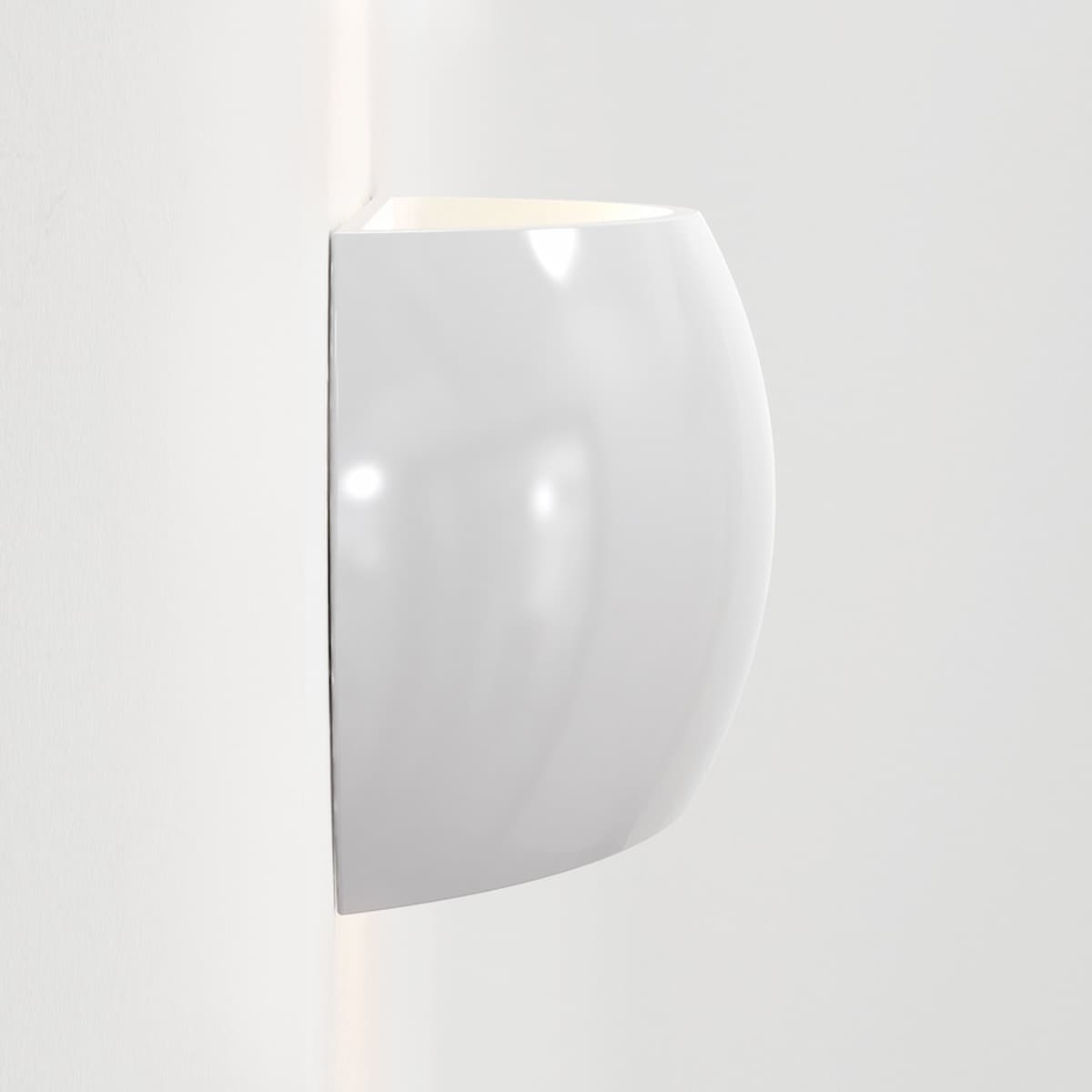 Astro Milo 300 Gloss Glaze White Wall Light-1299009