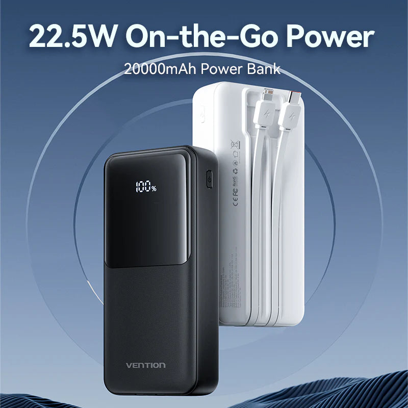 Vention 20000mAh Power Bank 22.5W Black | FHPBO