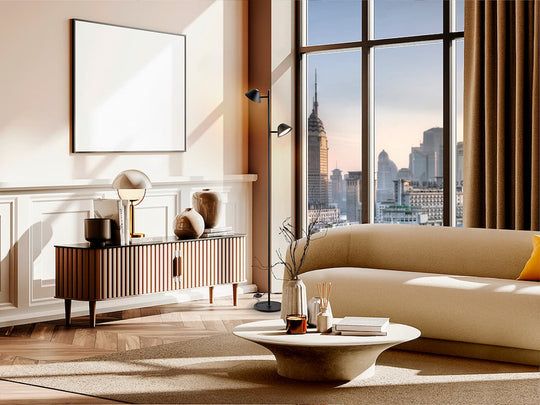 SCHULLER TAROS - LED FLOOR LAMP 2 LIGHT BLACK