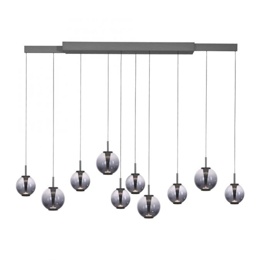 Paul Neuhaus PURE E-Infinity pendant lamp, mystic grey with e-Slide function-2221-15
