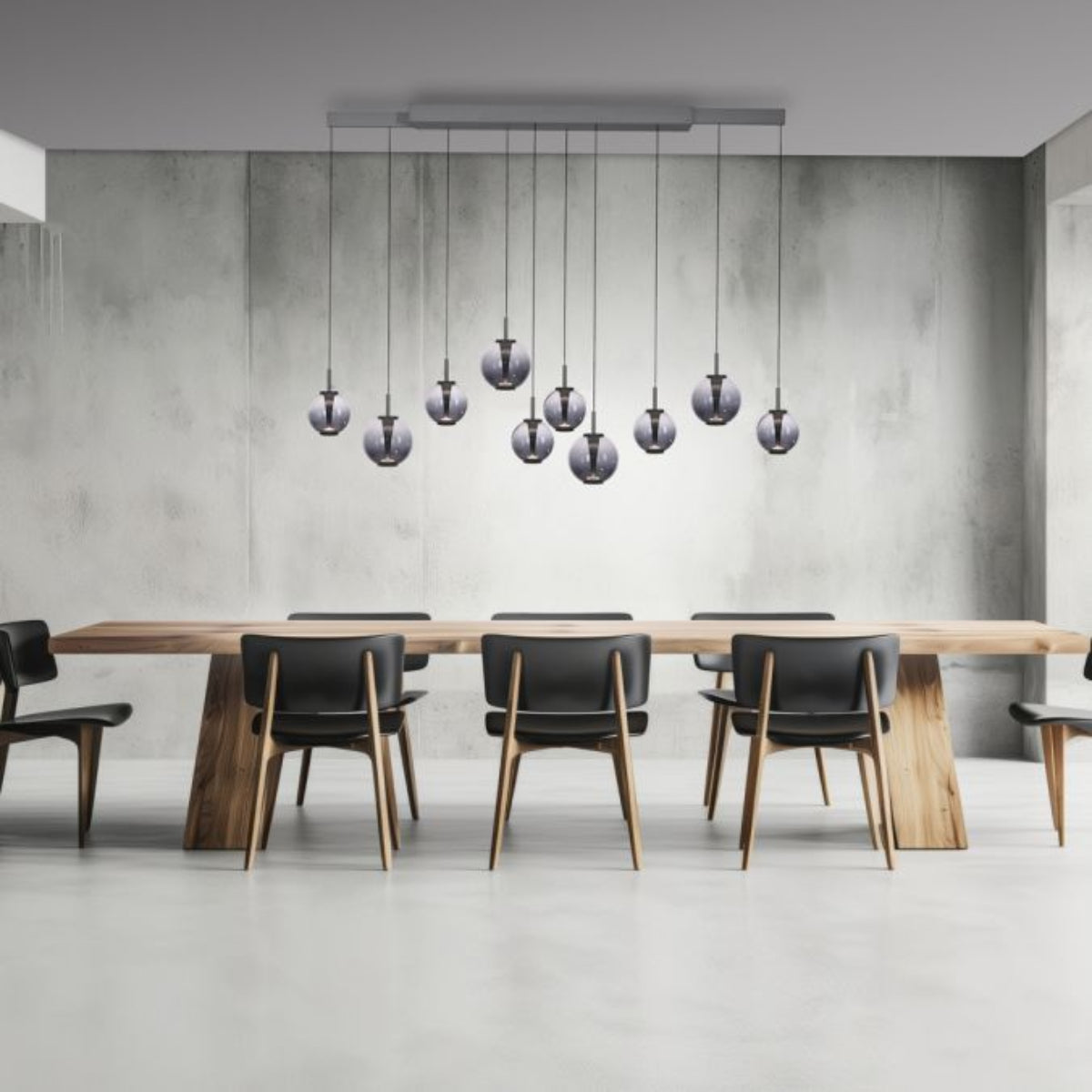 Paul Neuhaus PURE E-Infinity pendant lamp, mystic grey with e-Slide function-2221-15