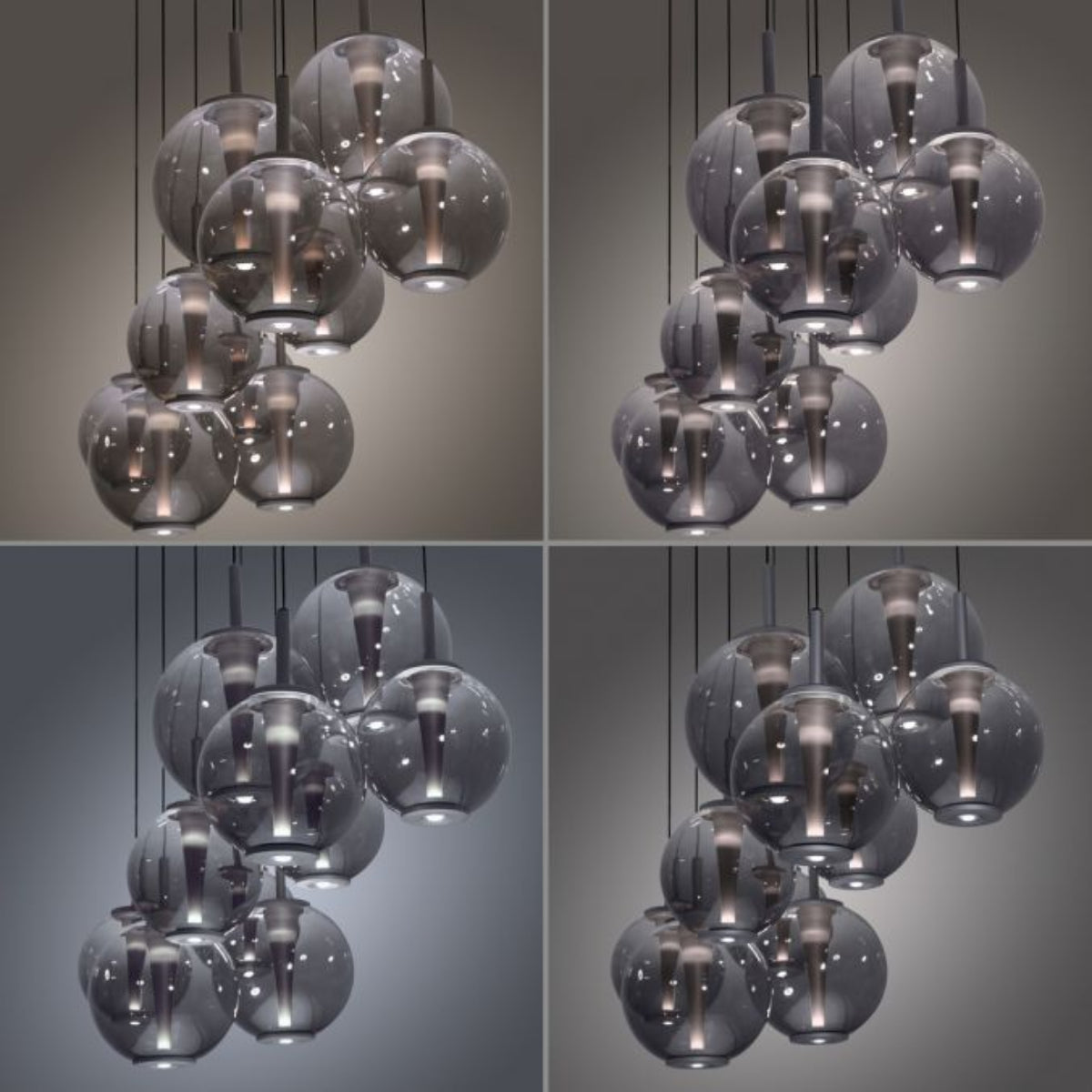 Paul Neuhaus PURE E-Infinity pendant lamp, mystic grey with e-Slide function-2221-15