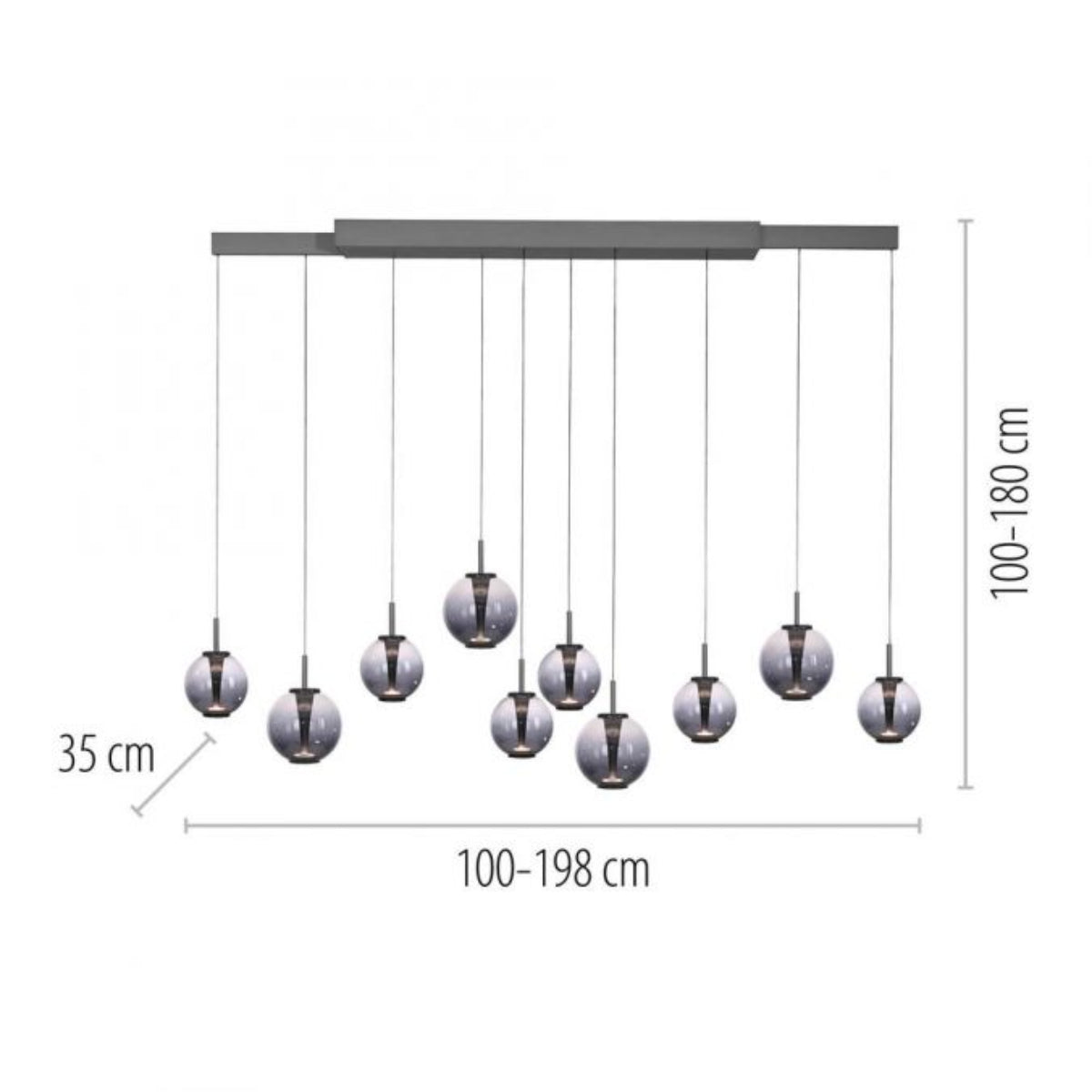 Paul Neuhaus PURE E-Infinity pendant lamp, mystic grey with e-Slide function-2221-15