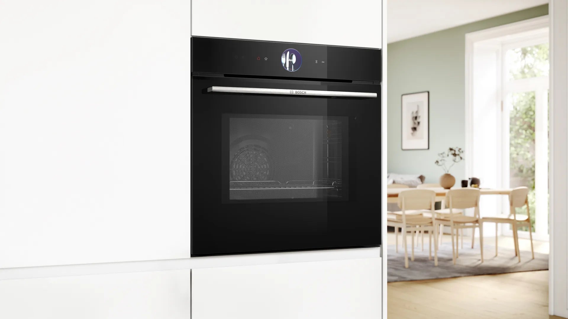 Bosch Built-in oven with microwave-function 60cm Black l HMG7764B1B