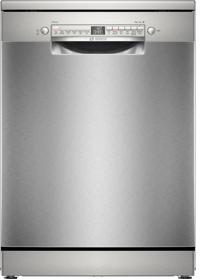 Bosch Series 2 Freestanding Dishwasher 60cm Silver Inox | SMS2HVI67G