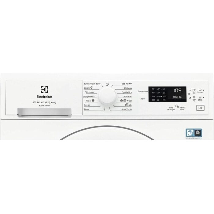 Electrolux 8KG/4KG Freestanding Washer Dryer White | EWDK5846B