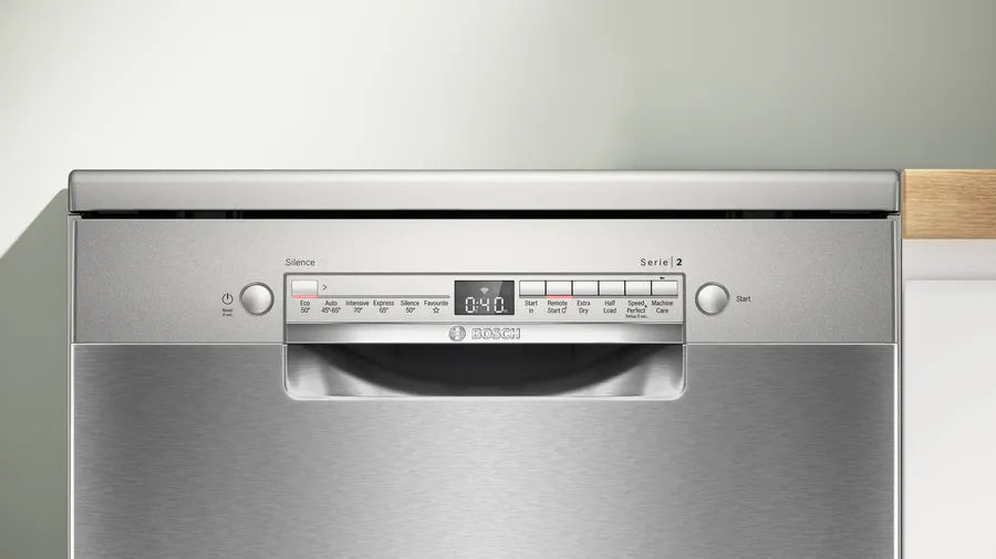 Bosch Series 2 Freestanding Dishwasher 60cm Silver Inox | SMS2HVI67G