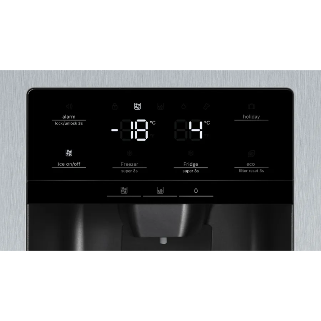 Bosch Series 6 American Fridge Freezer Brushed Steel | KAD93AIERG