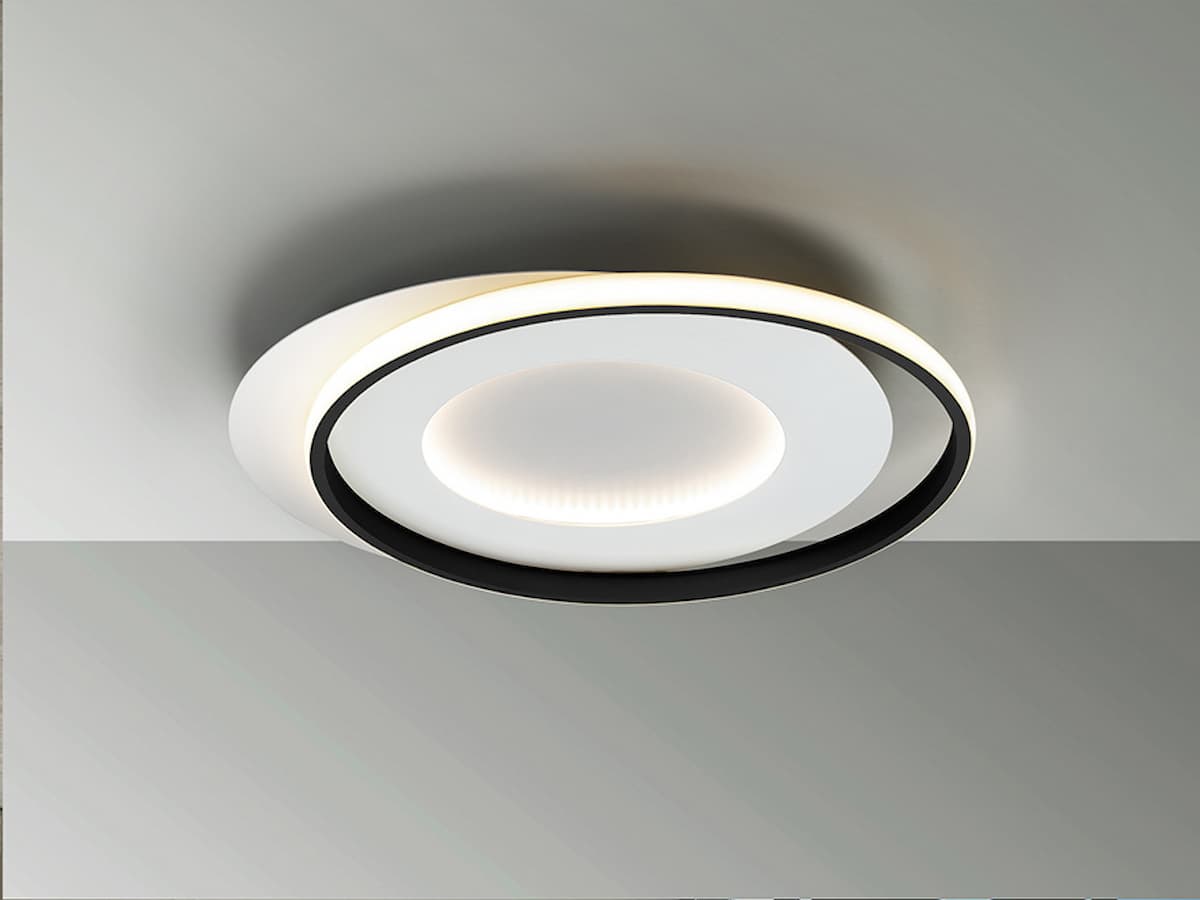 SCHULLER ·LIMBOS· FLUSH CEILING LAMP, WHITE/BLACK-245142