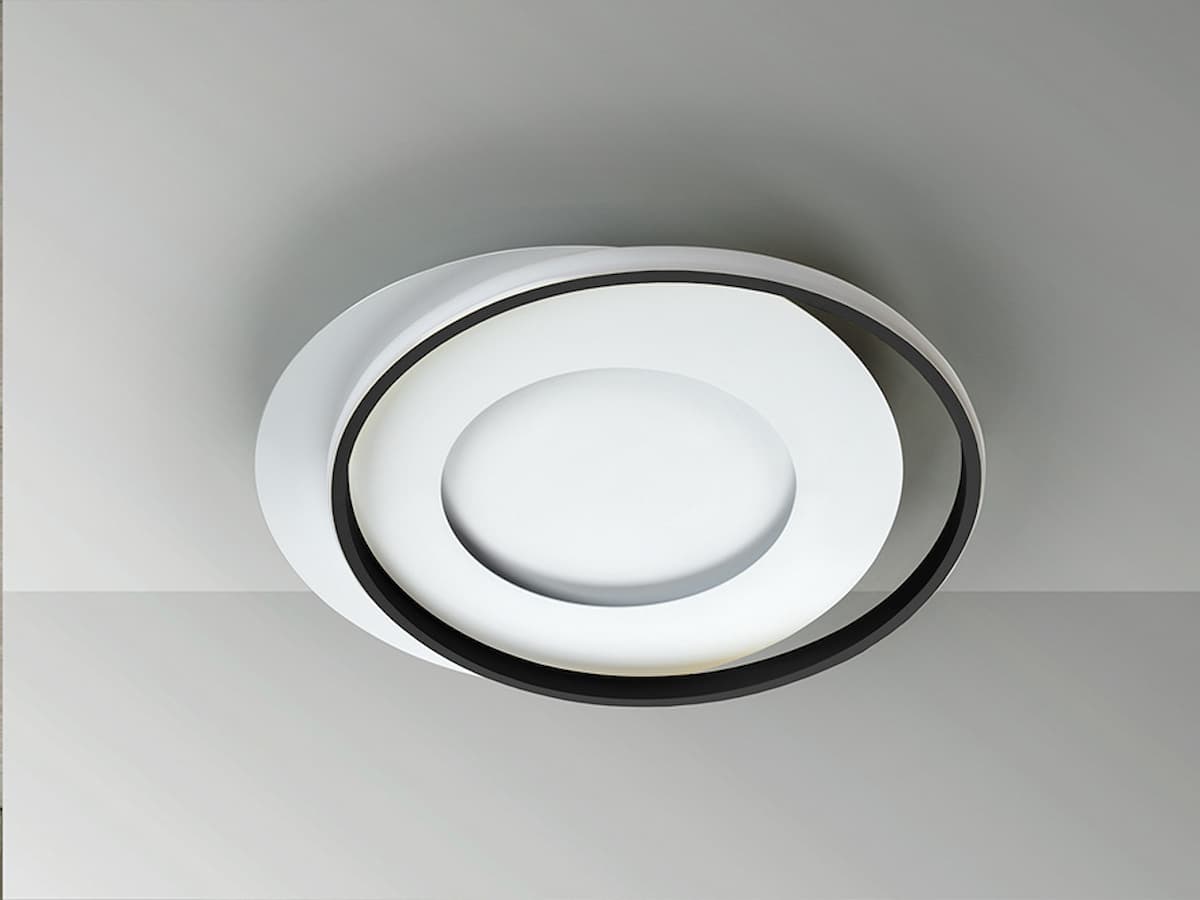 SCHULLER ·LIMBOS· FLUSH CEILING LAMP, WHITE/BLACK-245142