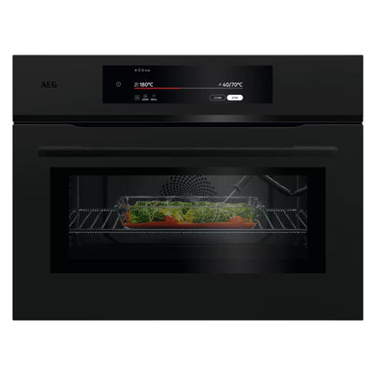 AEG 9000 Series ProAssist Combination Microwave and Built-in Oven Matt Black | NKK9N821T