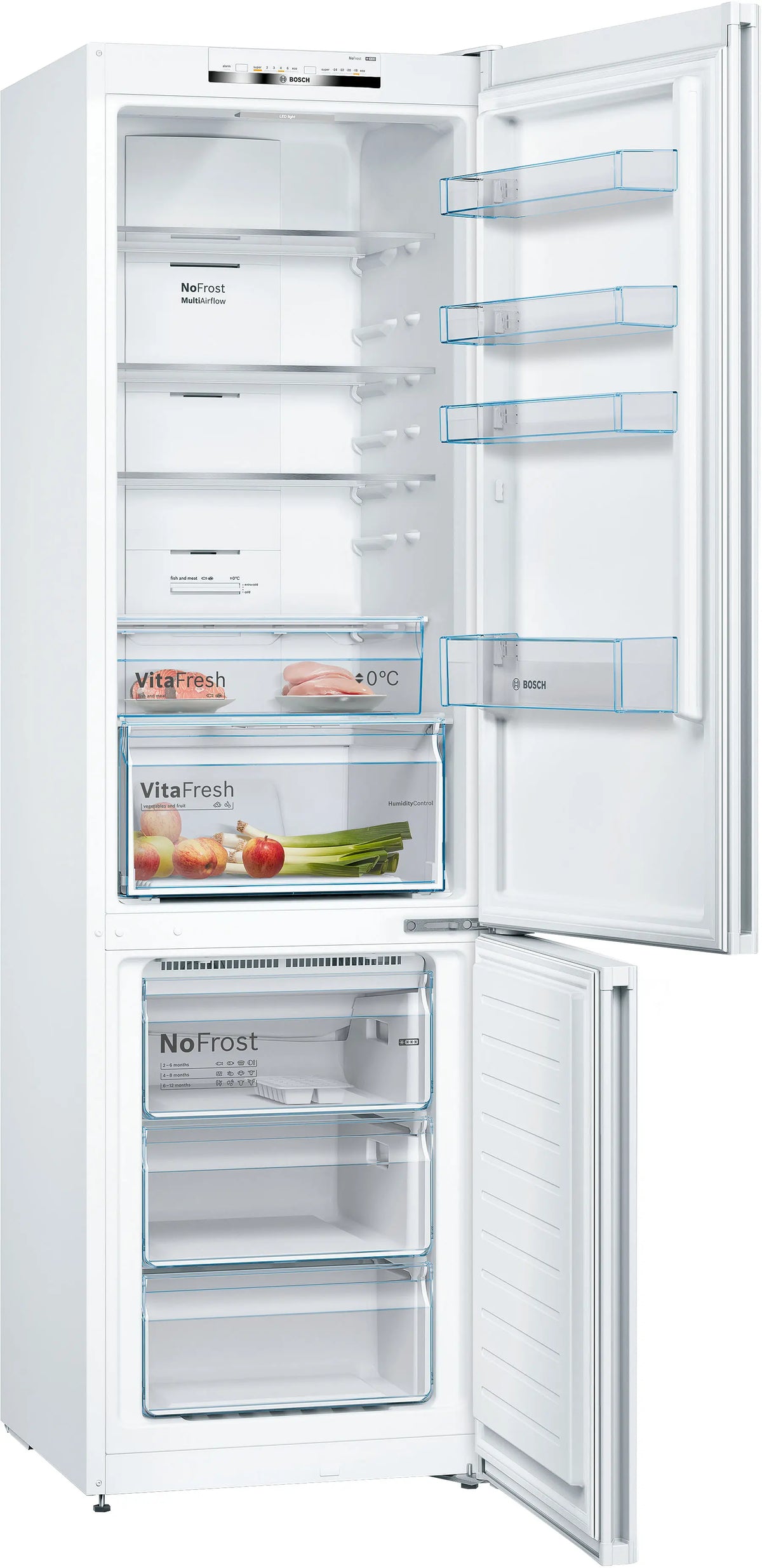 Bosch Series 4 Freestanding Fridge Freezer White | KGN392WEBG