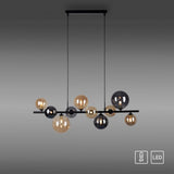 Paul Neuhaus LED Island Light Black Glass Round Decorative Warm White-2583-18 thumbnail 6
