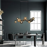 Paul Neuhaus LED Island Light Black Glass Round Decorative Warm White-2583-18 thumbnail 1