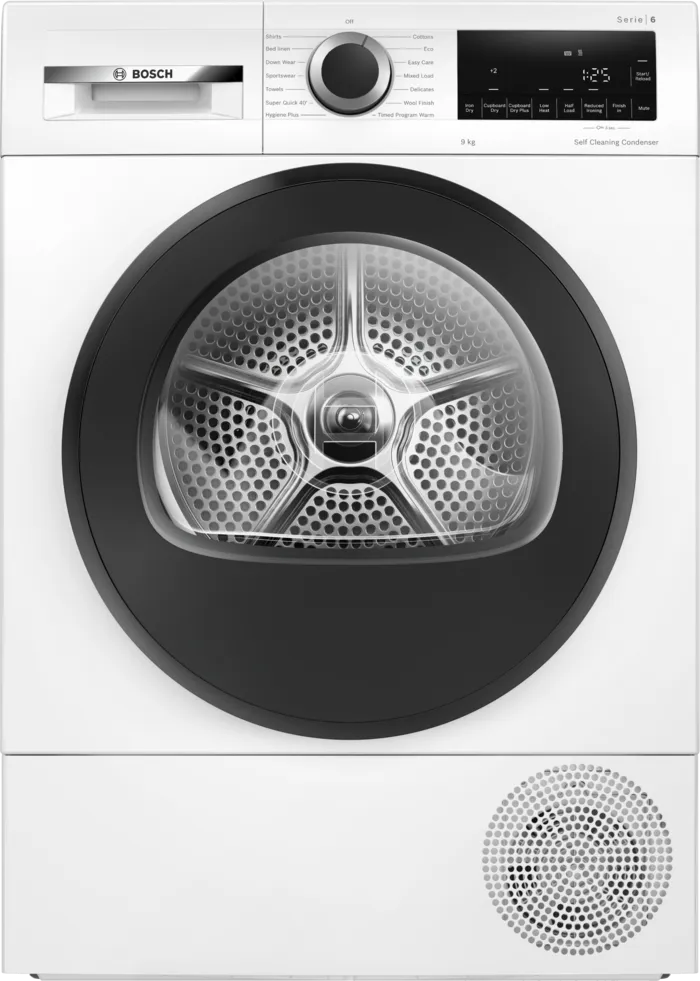 Bosch Series 6 9KG Heat Pump Tumble Dryer White | WQG24500GB