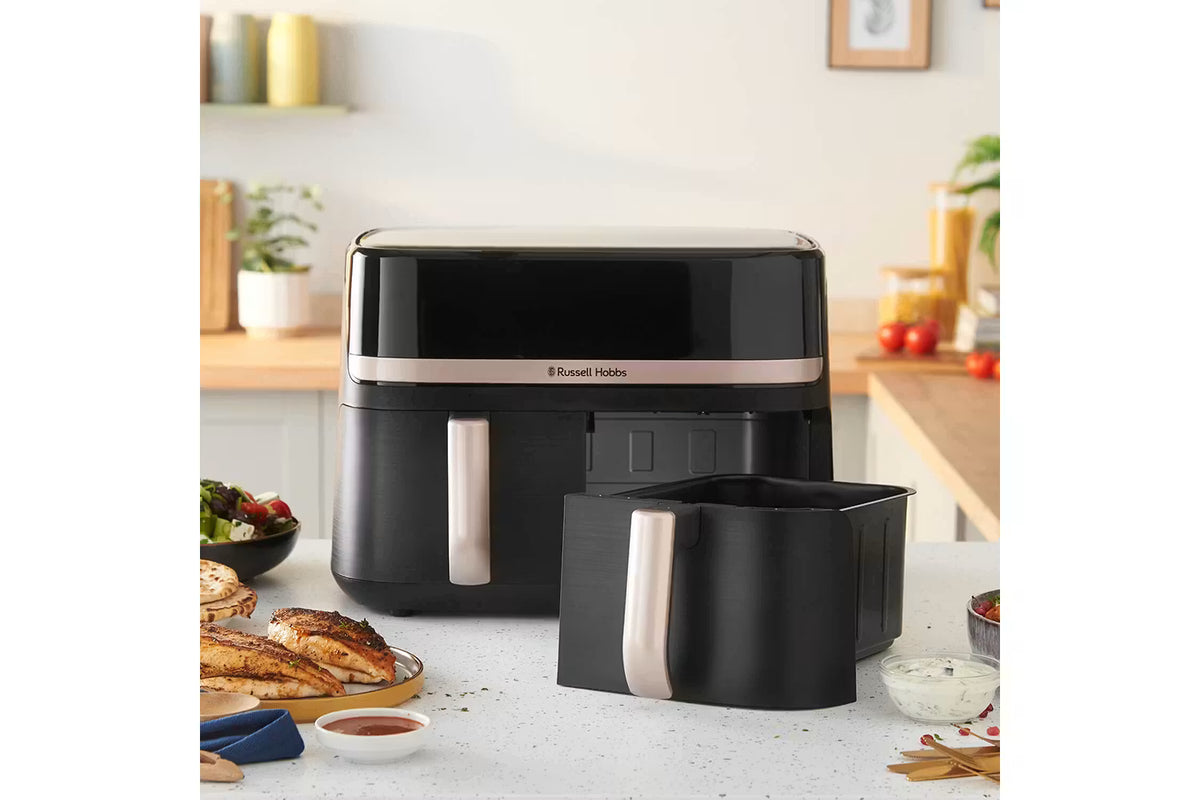 Russell Hobbs 9L Satisfry Dual Basket Air Fryer Black | 27680