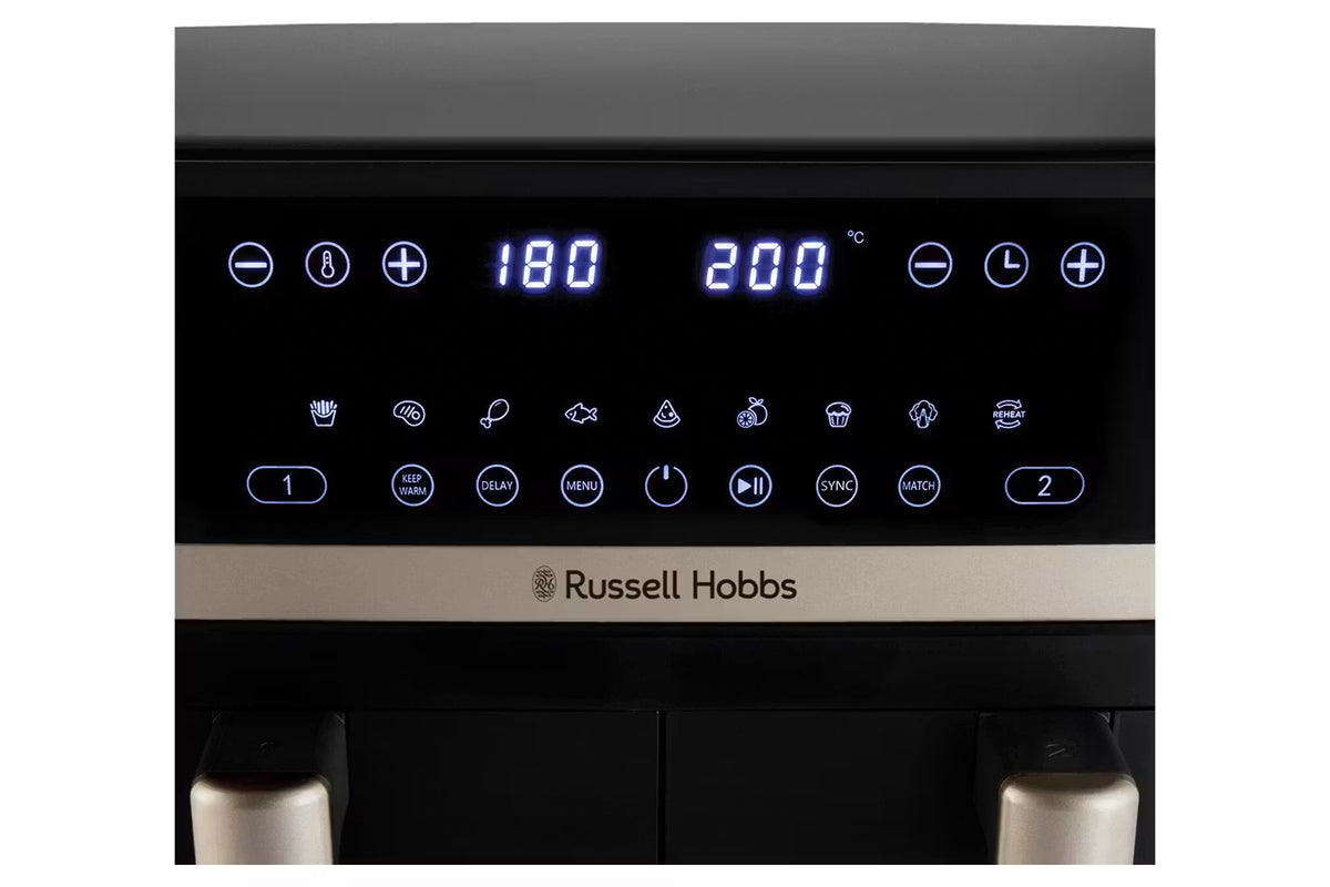 Russell Hobbs 9L Satisfry Dual Basket Air Fryer Black | 27680