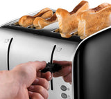 Russell Hobbs Stainless Steel 4 Slice Toaster Black | 28360 thumbnail 3