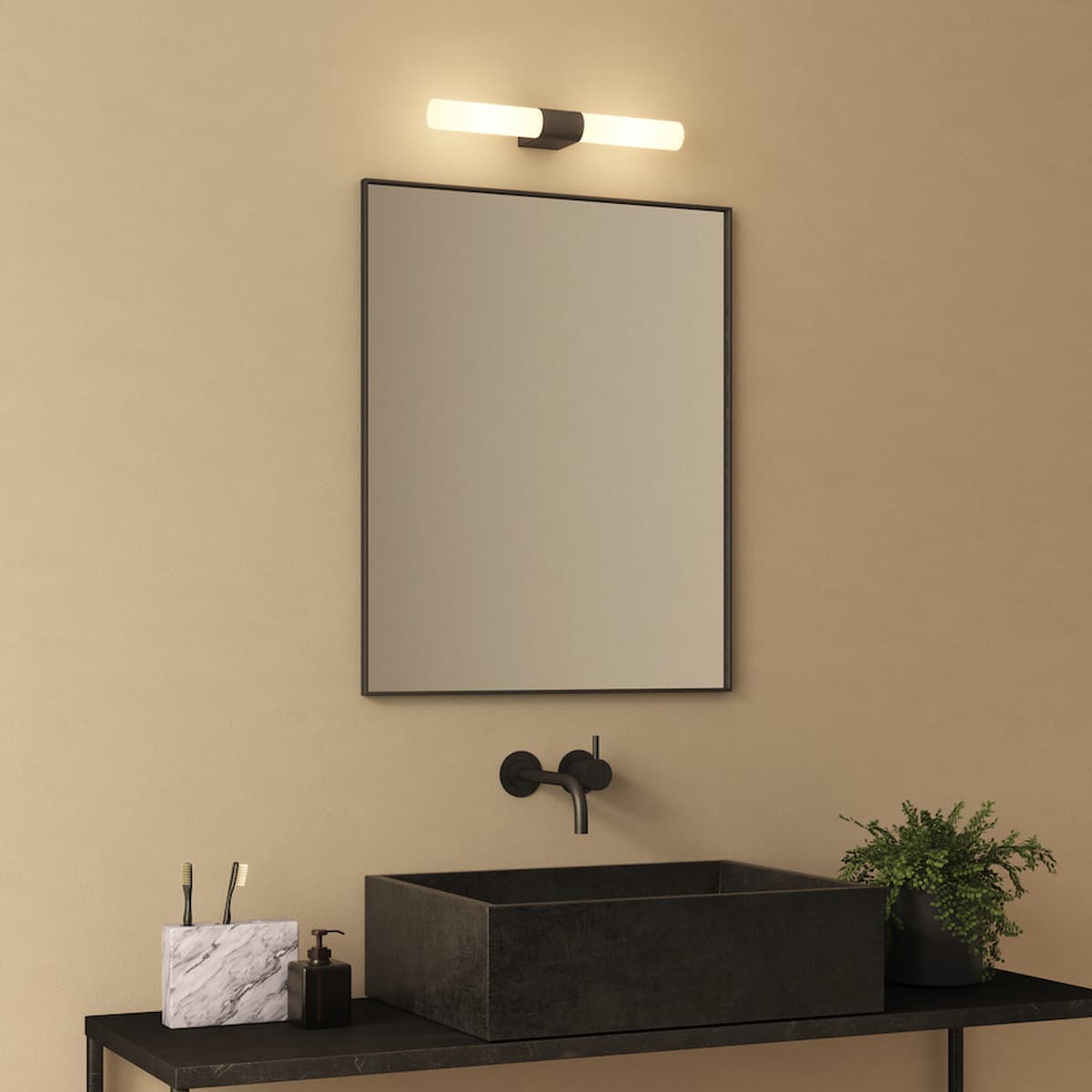 Astro Padova Matt Black Bathroom Wall Light-1143008