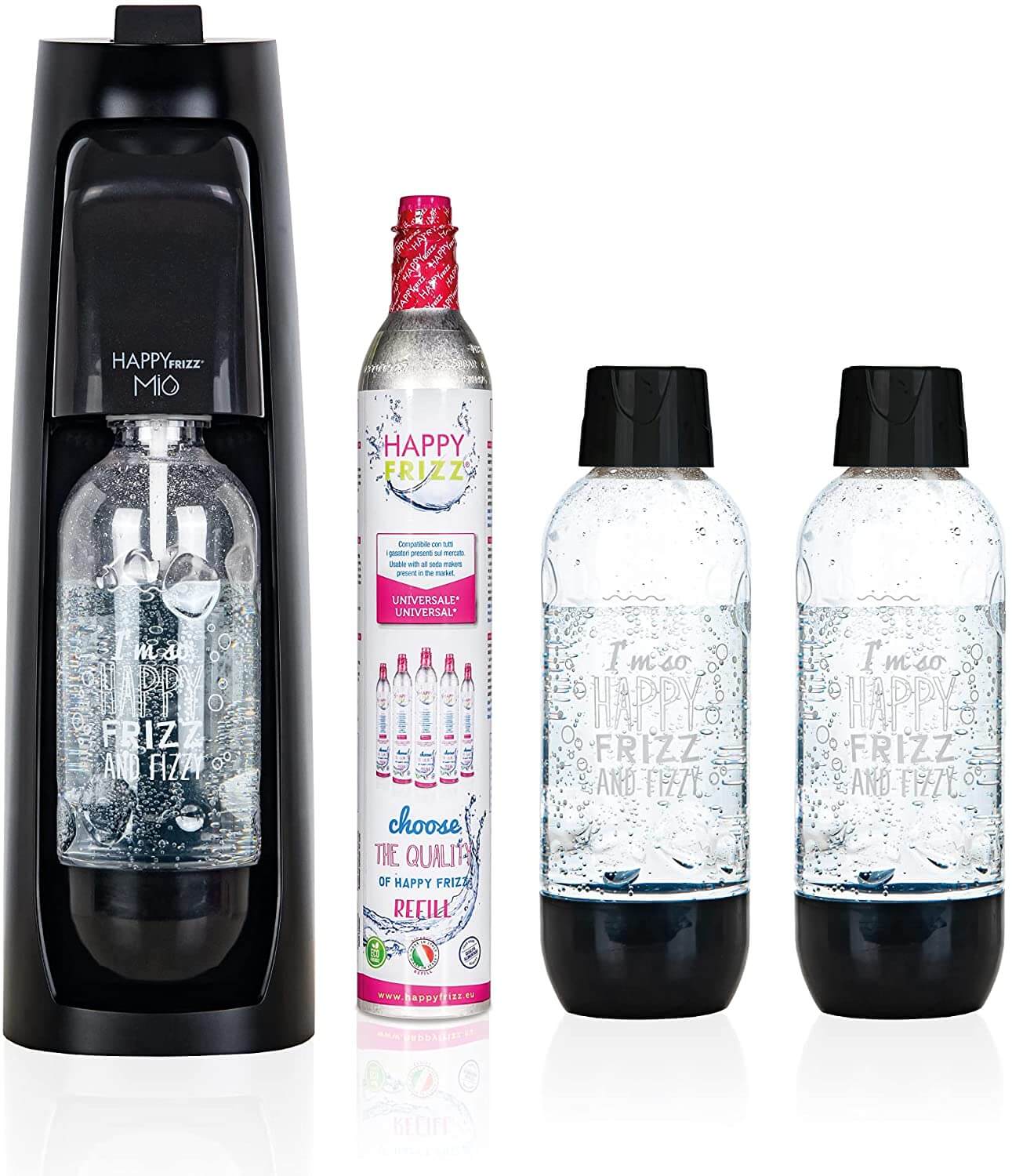 Happy Frizz Mio Soda Maker Megapack Black | MEGAPBLA