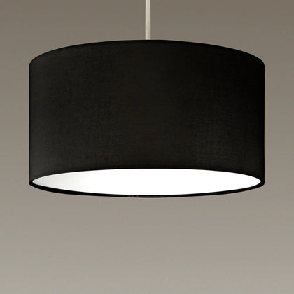 Lucia Ceiling Pendant Shade in Black with Diffuser- L30LUCIABLK/PEN