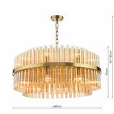 Imani 16 Light Pendant Natural Brass and Champagne Glass-IMA1635 thumbnail 7