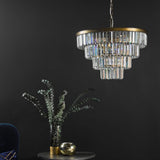 Rhapsody 6 Light Chandelier Crystal and Natural Brass-RHA0633 thumbnail 5