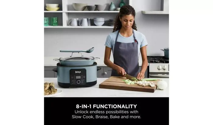Ninja Foodi Possible Cooker 8-in-1 Slow Cooker Sea Salt Grey l MC1001UK