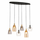 Searchlight Divine 6-Light Multi-Drop Island Pendant Light- 36463-6BK thumbnail 2