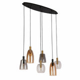 Searchlight Divine 6-Light Multi-Drop Island Pendant Light- 36463-6BK thumbnail 3