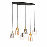 Searchlight Divine 6-Light Multi-Drop Island Pendant Light- 36463-6BK thumbnail 5