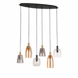 Searchlight Divine 6-Light Multi-Drop Island Pendant Light- 36463-6BK thumbnail 6