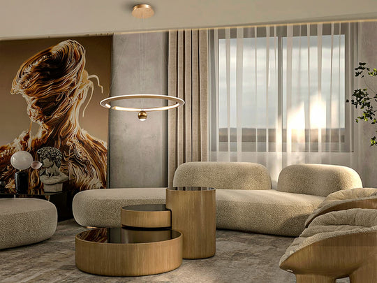 SCHULLER ORANE - GOLD PENDENT LED- 365796