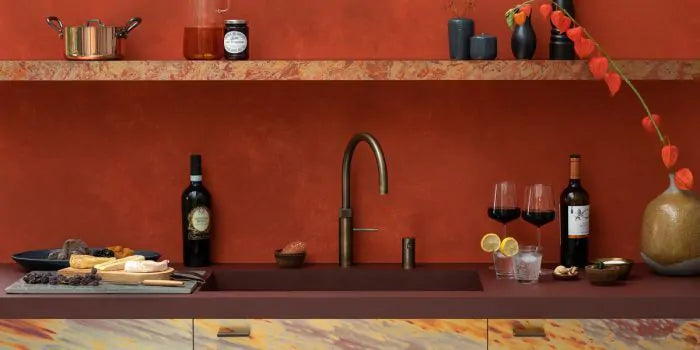 Quooker PRO3 Fusion Round Boiling Water Tap Patinated Brass | 3FRPTN
