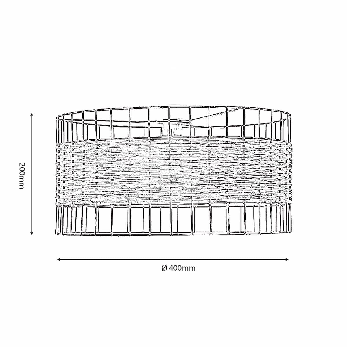 Belfort Large Non Electric Drum Shade: 4040 NE LG