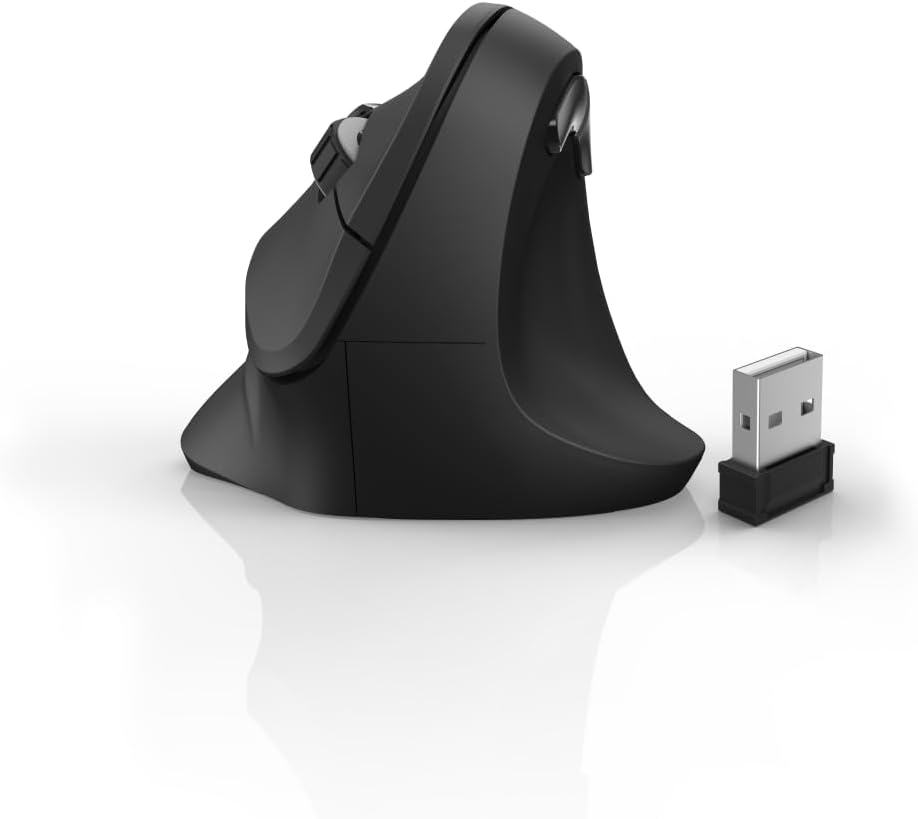 Hama Vertical Ergonomic EMW-500 Wireless Mouse 6 Buttons Black | 370396