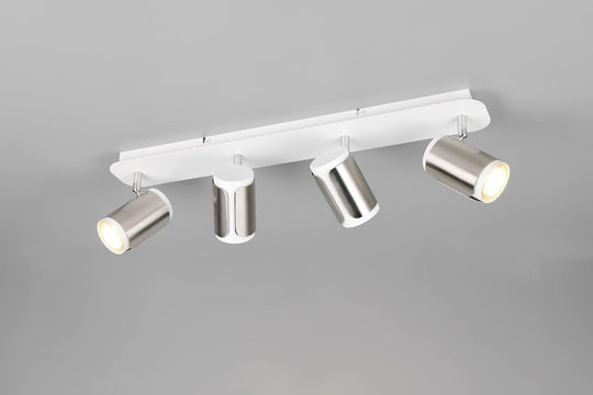 Trio Leuchten Gillan Spotlight Metal Matt White & Matte Nickel | 814500407