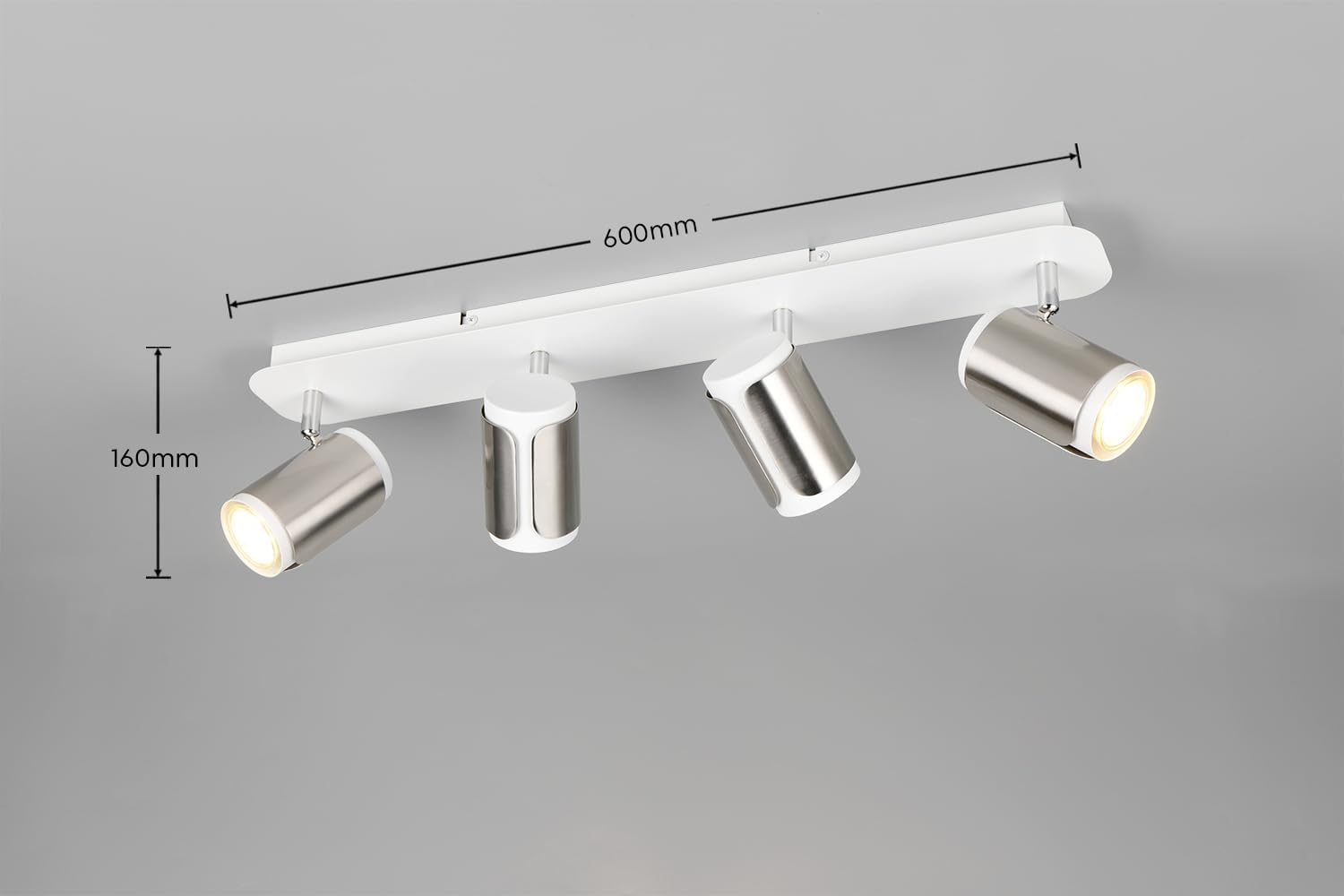 Trio Leuchten Gillan Spotlight Metal Matt White & Matte Nickel | 814500407