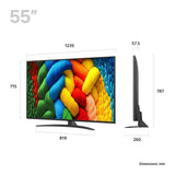 LG NANO81 55" 4K UHD Nanocell Smart TV (2025) | 55NANO81A6A.AEK thumbnail 2