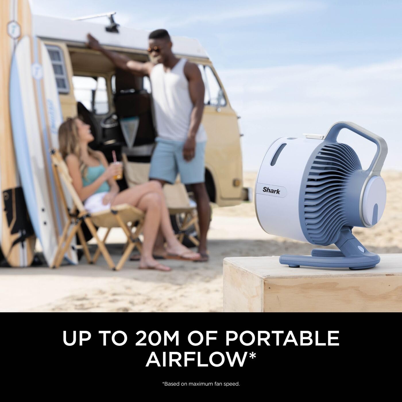 Shark FlexBreeze HydroGo Misting Fan Glacier Blue | FA050UKBL